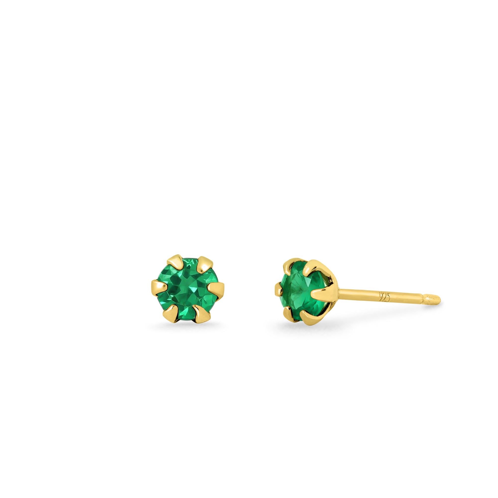 Clare Round Studs with Stone