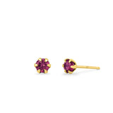 Clare Round Studs with Stone