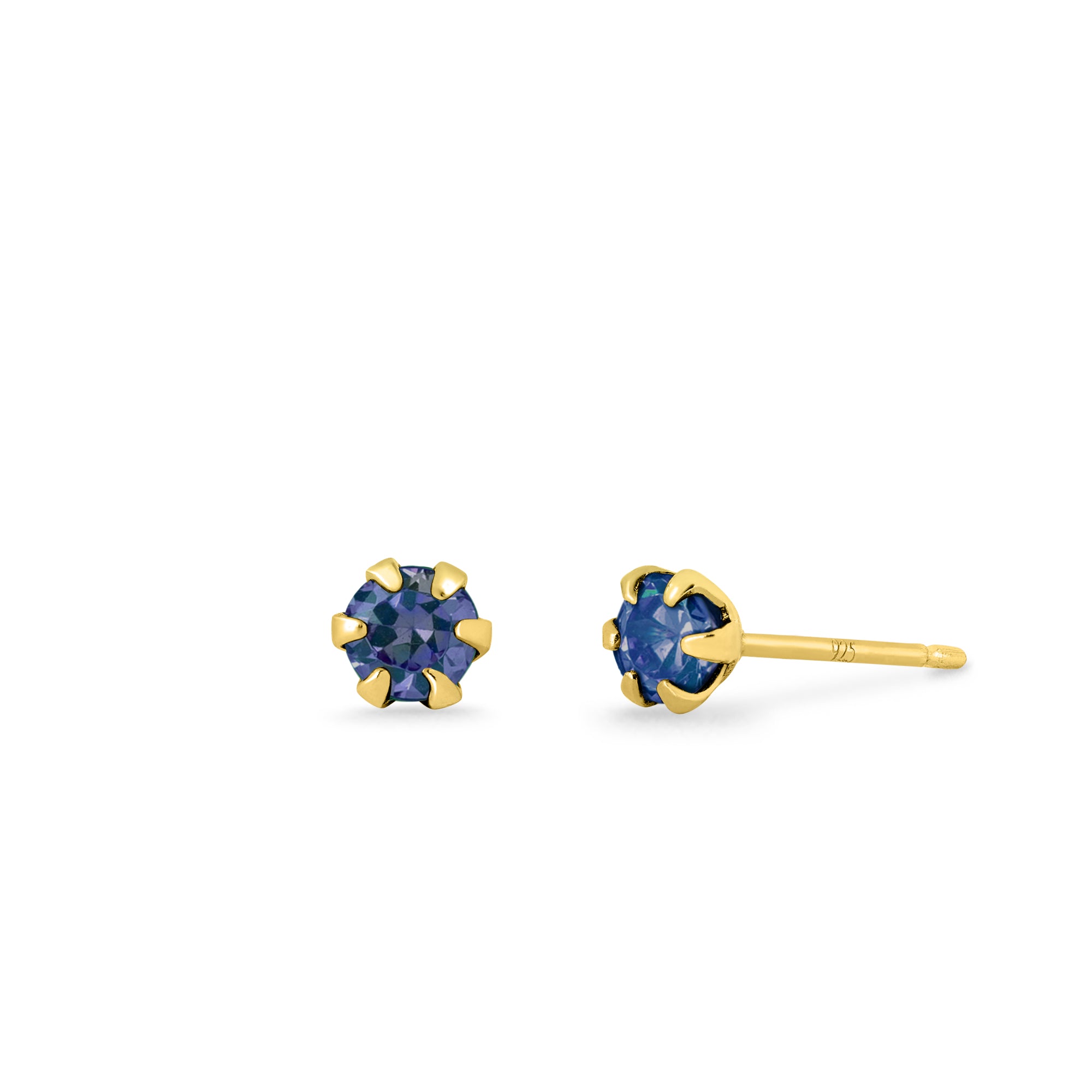Clare Round Studs with Stone