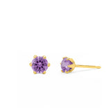 Clare Round Cut CZ Studs