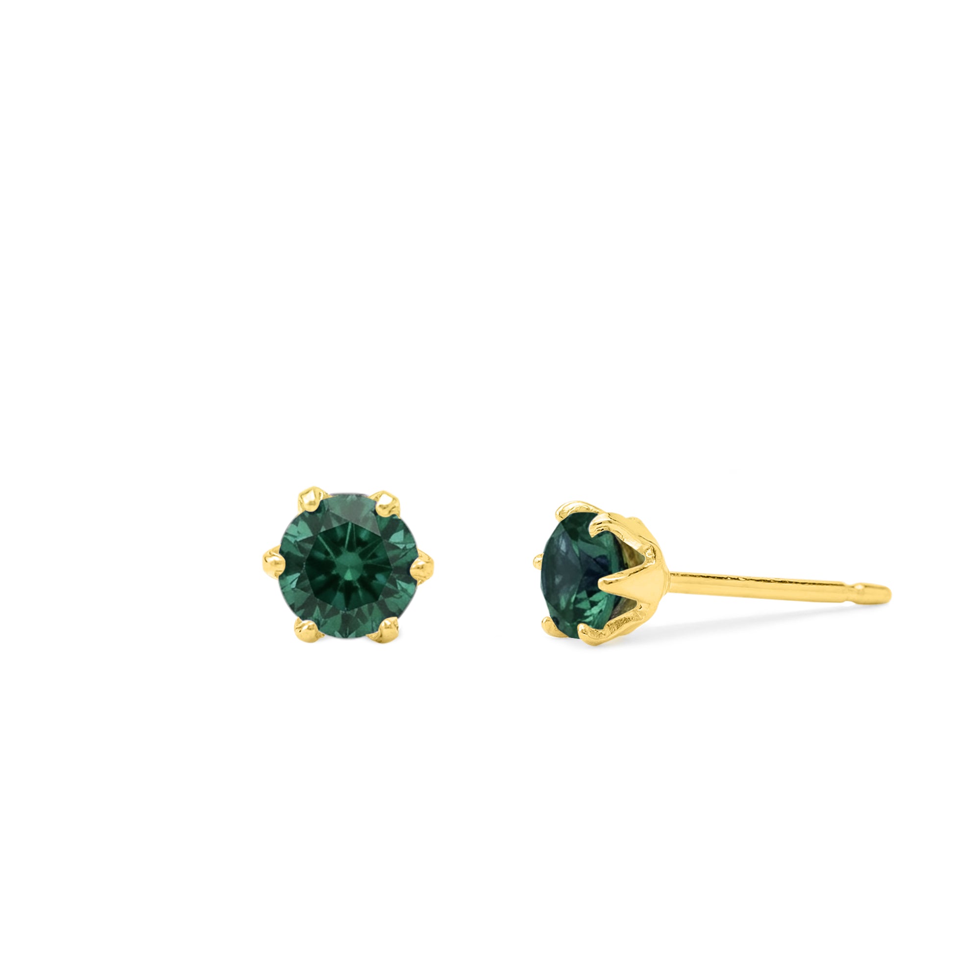 Clare Round Cut CZ Studs