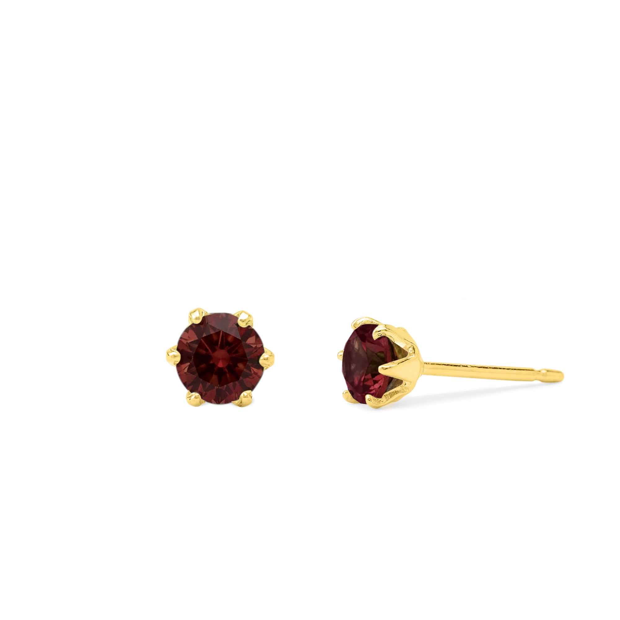 Clare Round Cut CZ Studs