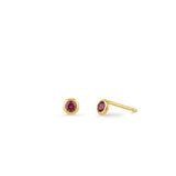 Clare Round Mini Studs with Stone