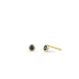Clare Round Mini Studs with Stone