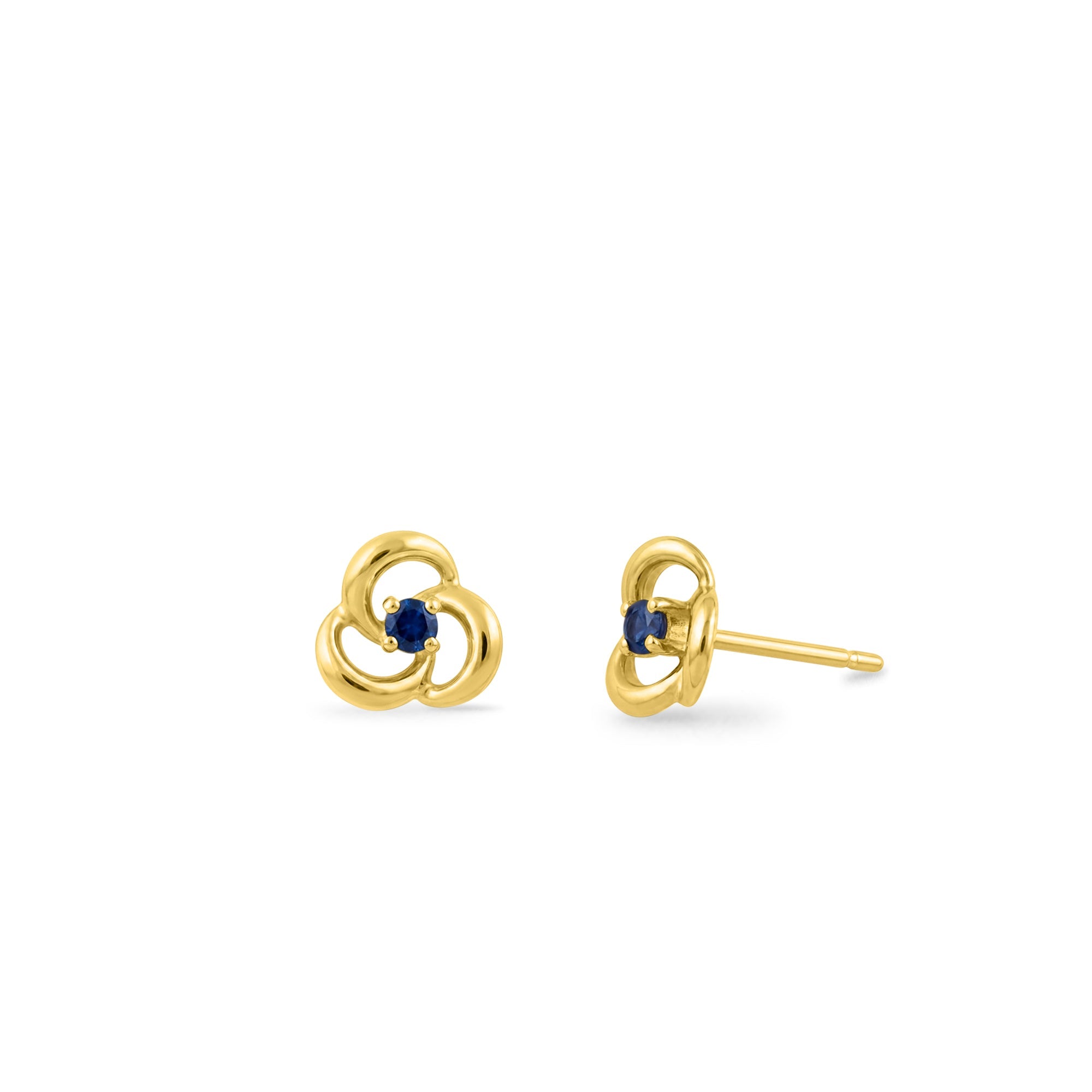 Clare Clover Studs with Stone
