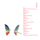 Rainbow Butterfly Wing Studs