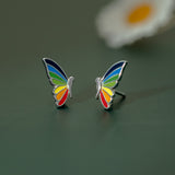 Rainbow Butterfly Wing Studs