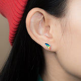 Rainbow Butterfly Wing Studs
