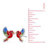 Rainbow Parrot Studs
