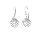 Outline Scallop Shell Dangle Earrings