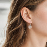 Outline Scallop Shell Dangle Earrings