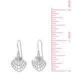 Outline Scallop Shell Dangle Earrings