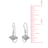 Manta Ray Dangle Earrings