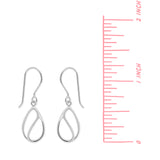 Modern Leaf Outline Dangle Earrings