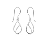 Modern Leaf Outline Dangle Earrings