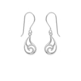 Wave Outline Dangle Earrings