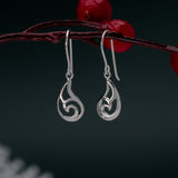 Wave Outline Dangle Earrings