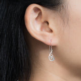 Wave Outline Dangle Earrings