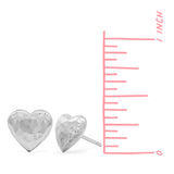 Hammered Heart Studs