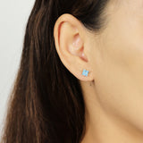 Square Gemstone Studs