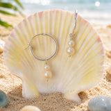 Double Pearl Hoop Earrings