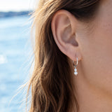 Double Pearl Hoop Earrings