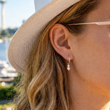 Double Pearl Hoop Earrings
