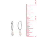Double Pearl Hoop Earrings