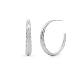 Dotted Edge Hoop Earrings