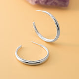 Dotted Edge Hoop Earrings
