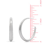 Dotted Edge Hoop Earrings