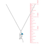 Clare Dancing Fairy Necklace with Stone