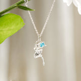 Clare Dancing Fairy Necklace with Stone