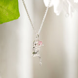 Clare Dancing Fairy Necklace with Stone