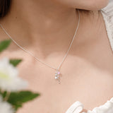Clare Dancing Fairy Necklace with Stone