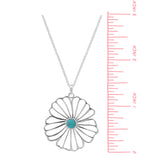 Open Bloom Necklace with Turquoise