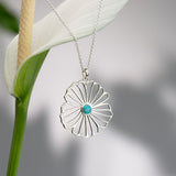Open Bloom Necklace with Turquoise