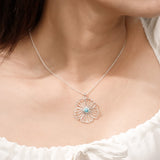 Open Bloom Necklace with Turquoise