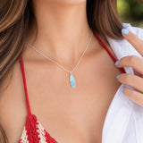 Ocean Wave Surfboard Necklace