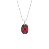 Oval Gemstone Necklace