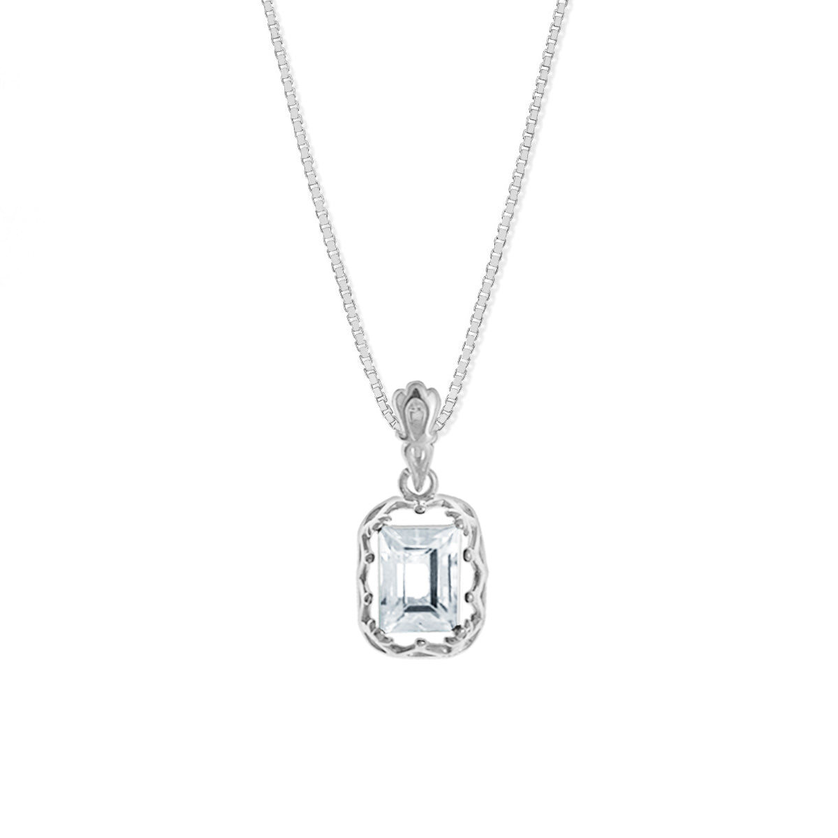 Filigree Pendant Necklace with Gemstone