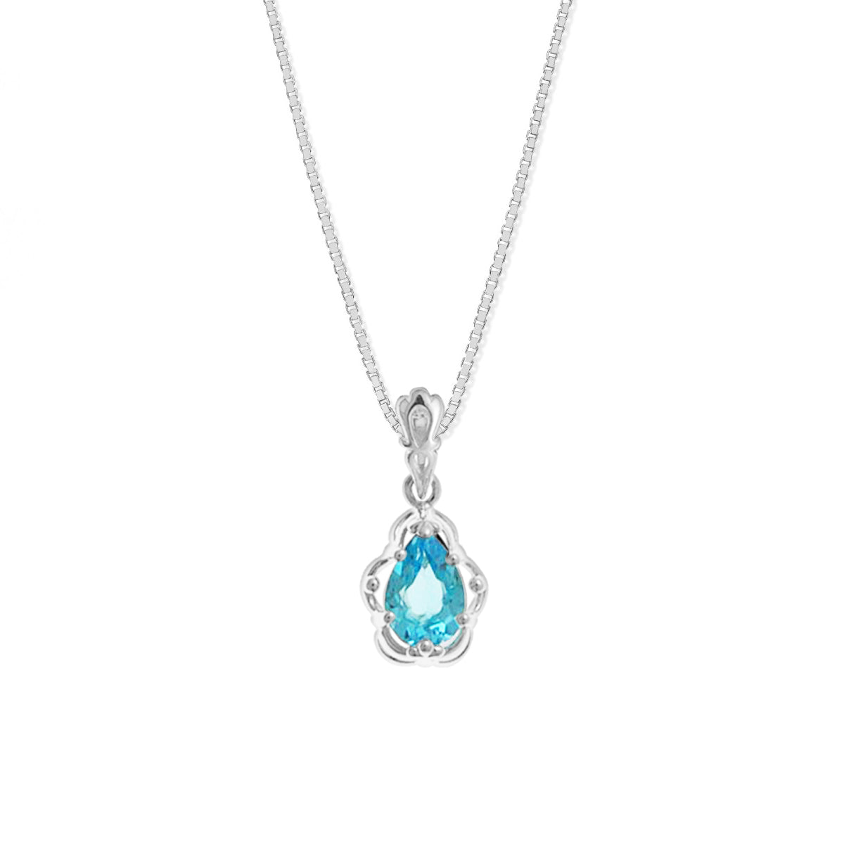 Pear Gemstone Necklace