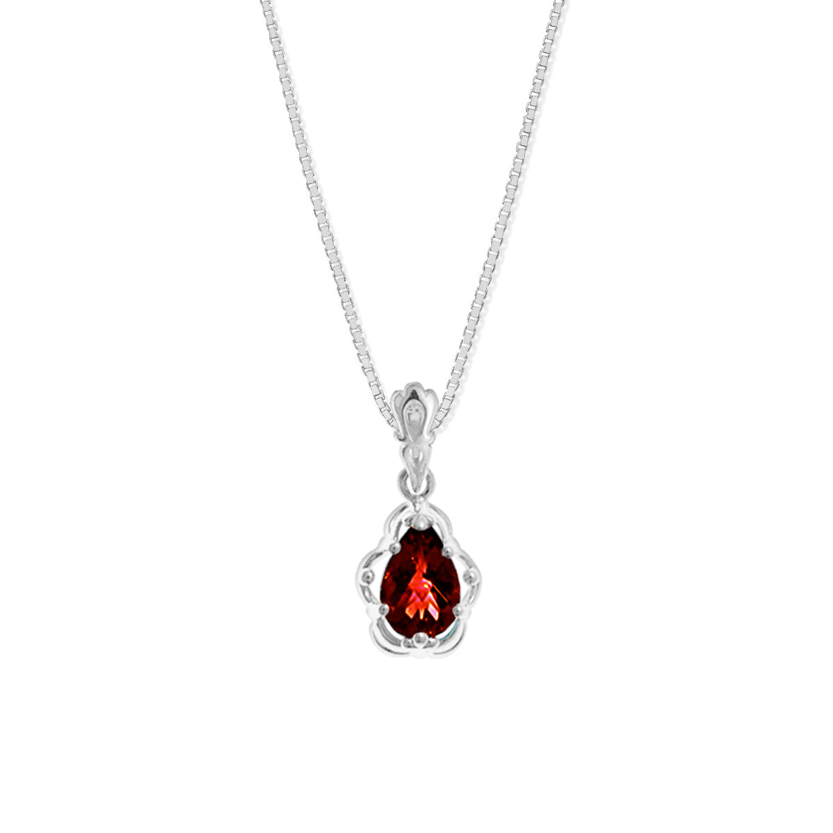 Pear Gemstone Necklace