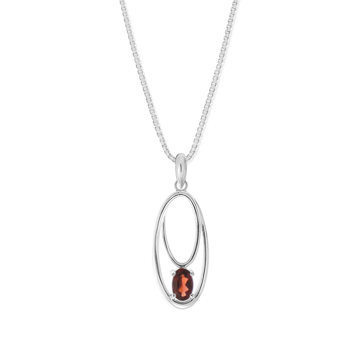 Oval Gemstone Necklace