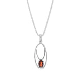 Oval Gemstone Necklace