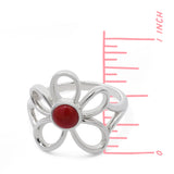 Floral Bloom Ring with Stone