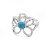 Floral Bloom Ring with Stone