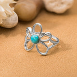 Floral Bloom Ring with Stone