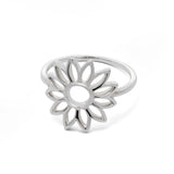 Outlined Sunflower Bloom Ring