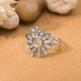 Outlined Sunflower Bloom Ring